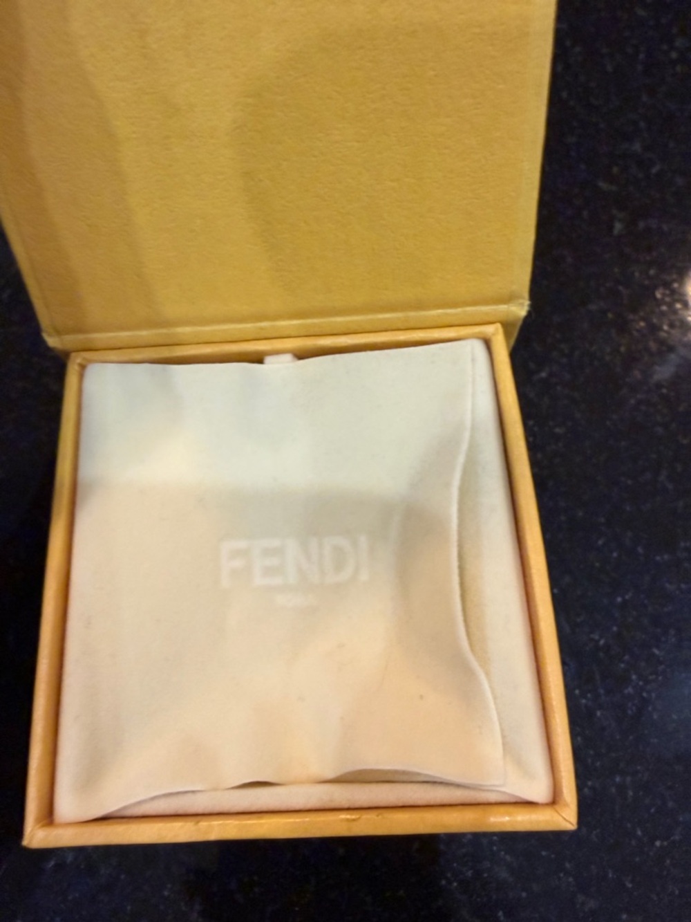 Fendi Gold-Tone Script Necklace with Pink Crystals like new. Worn once - Picture 4 of 4